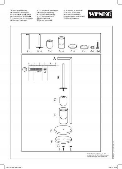 Wenko Inox Silver Bathroom Bin