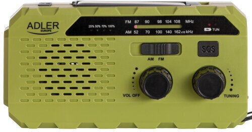 Adler AD 1197 Radio Portabil Solar Verde
