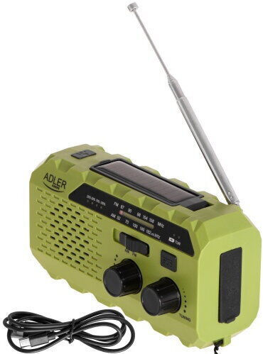 Adler AD 1197 Radio Portabil Solar Verde