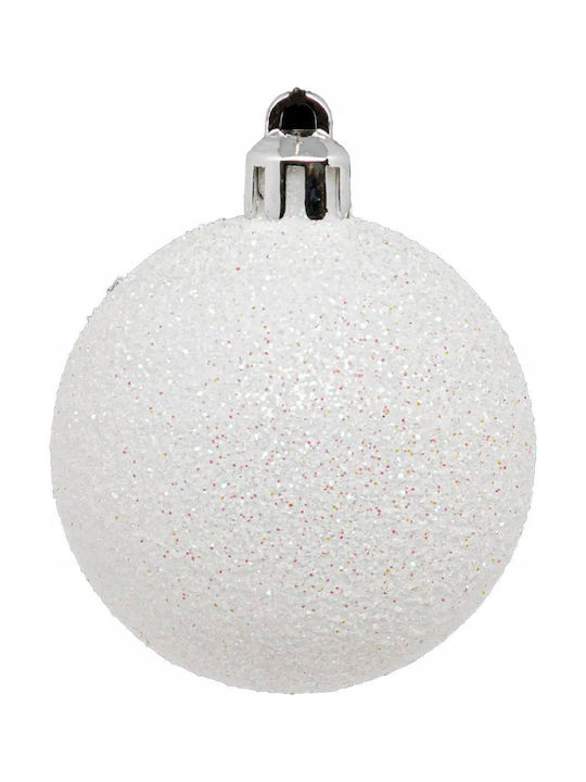 Atmosphera Christmas Tree Ornaments Set Plastic Silver 5cm 5 Pieces Various Designs