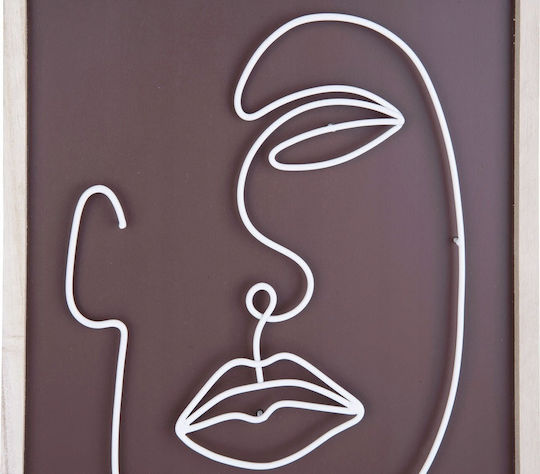 Artpol Декоративен Геометричен Елемент Кафяв от Метал 38x27cm