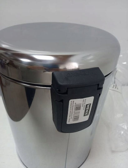 Wenko Wenko Kunststoff Mülleimer mit Pedal 5l Silber