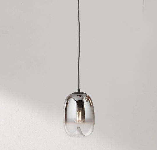 Ondaluce Hanging Light Black with E27 Socket 15x15cm