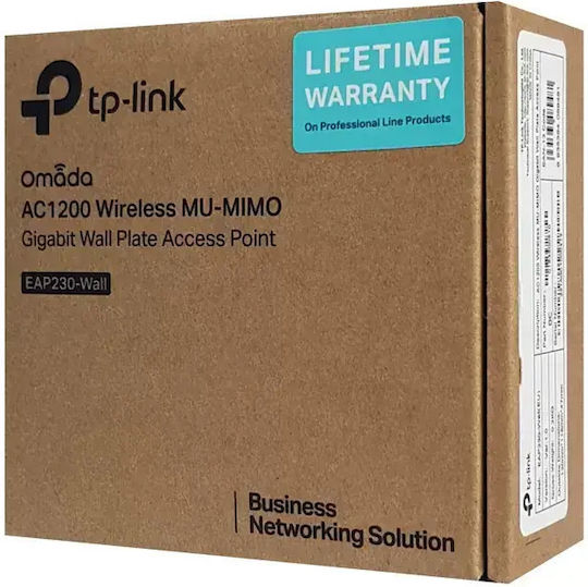 TP-LINK EAP230-Wall v1.2 Access Point Wi‑Fi 5 Dual Band (2.4 & 5GHz) Μονό Kit