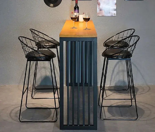 Bar-Tisch Aus Holz Braune 139x39x103cm