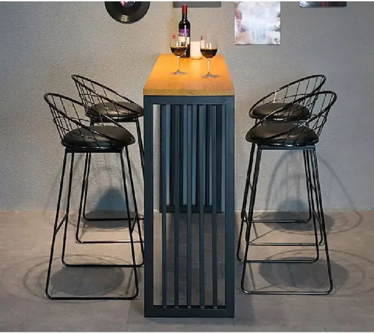Bar-Tisch Aus Holz Braune 139x39x103cm