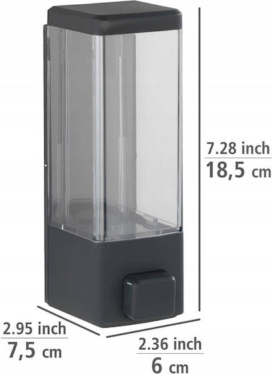 Wenko Wenko Wandmontierter Kunststoffspender Schwarz 320ml