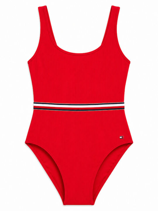 Tommy Hilfiger Детски Бански Цял Червен