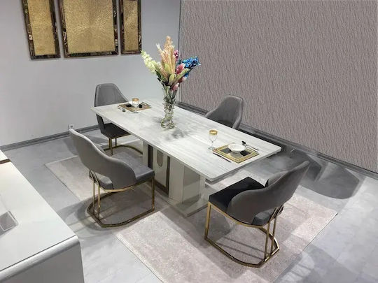 Dining Room Set with 5 Chairs 185x90cm