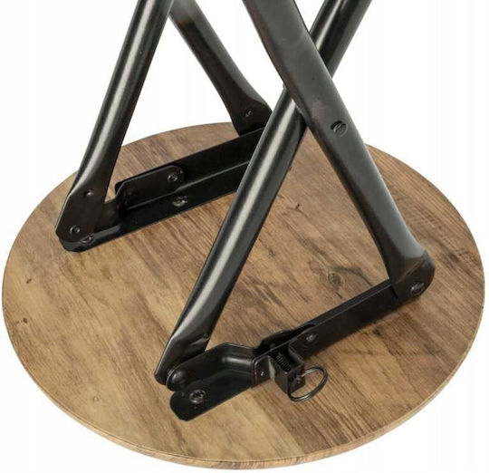 Klappbarer Hocker Für Das Wohnzimmer Mit Stauraum Metallisch Schwarz