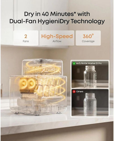 Eufy S1 Pro Sterilizator Electric pentru Copii pentru 4 Biberoane