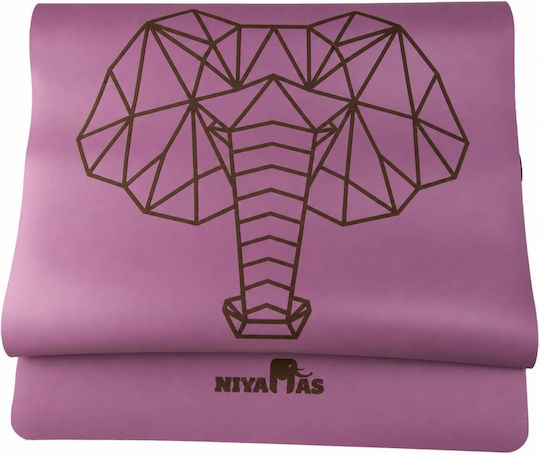 Niyamas Yogamatte Lila mit Tragegurt (183x68x0,5cm)