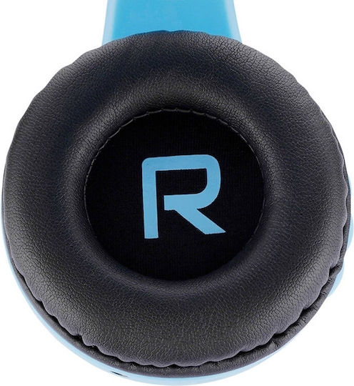 PowerLocus Wireless / Wired Over Ear Headphones with Radio with 15 Hours Playing Time Blue & Black