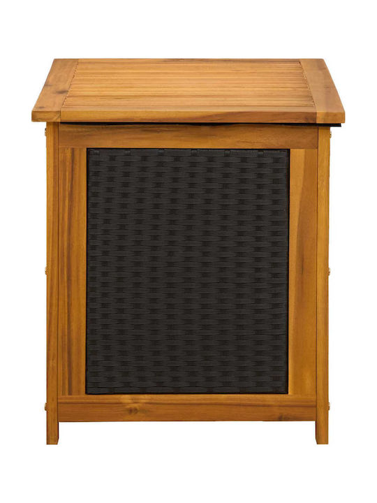 vidaXL Outdoor Storage Box Rattan 185 L Black