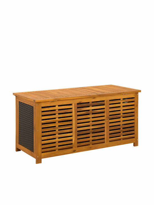 vidaXL Outdoor Storage Box Rattan 185lt Black