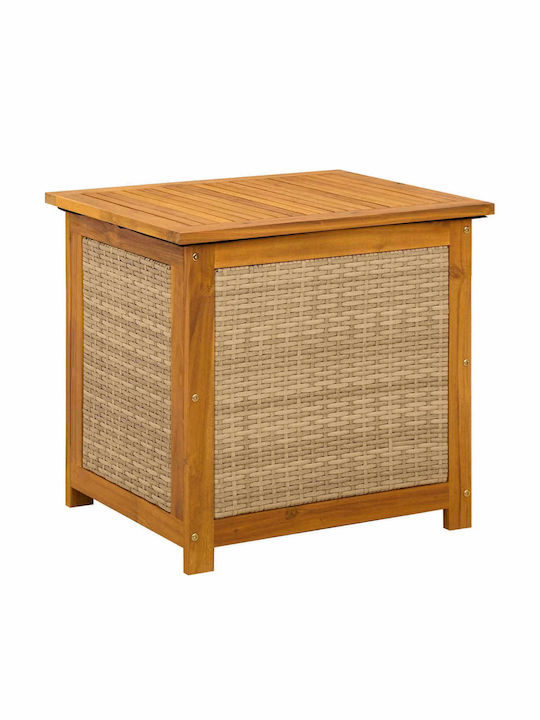 vidaXL Outdoor Storage Box Rattan 185lt Beige