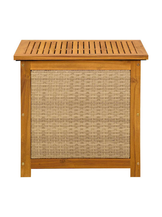 vidaXL Outdoor Storage Box Rattan 185lt Beige