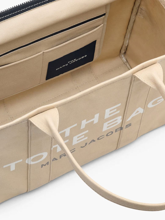 The Canvas Large Υφασμάτινη Γυναικεία Tote Τσάντα Μπεζ