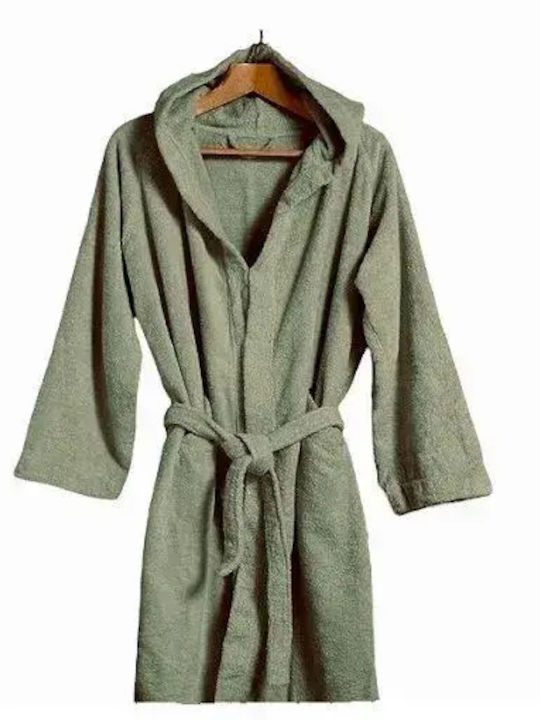 Hatzitex Hooded Bathrobe Olive HATZITEX Olive NoXL Hatz.Mpournouzi