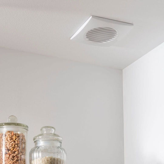 Equation Ventilator de Perete pentru Baie 100mm Alb