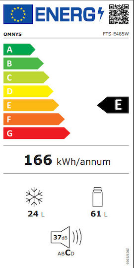 Mini Bar 85lt Υ85xΠ48xΒ52εκ. Λευκό FTS-E485W