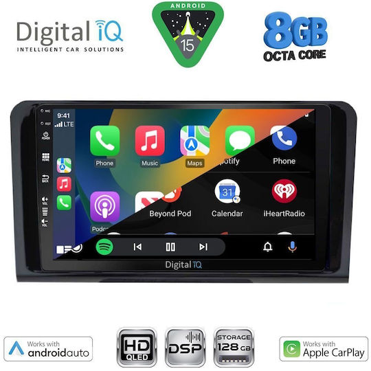 Digital IQ Автомобилна Аудио Система за Mercedes-Benz ML / GL Class 2005-2011 (Bluetooth/USB/Wi-Fi/GPS/Apple CarPlay/Android Auto) с Touch Screen 9"