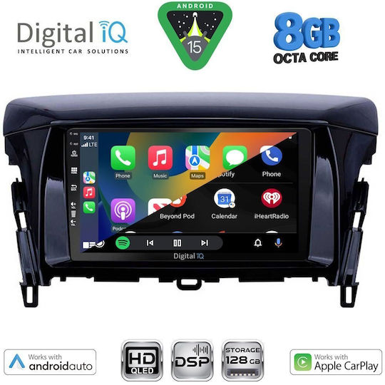 Digital IQ Автомобилна Аудио Система за Mitsubishi Eclipse Cross 2018-2026 (Bluetooth/USB/WiFi/GPS/Apple CarPlay/Android Auto) с Touch Screen 9"