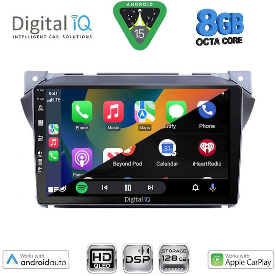 Digital IQ Автомобилна Аудио Система За Suzuki Alto Nissan Pixo 2009-2014 Bluetooth USB Вграден Wi-Fi GPS Apple CarPlay Android Auto С Touch Screen 9"