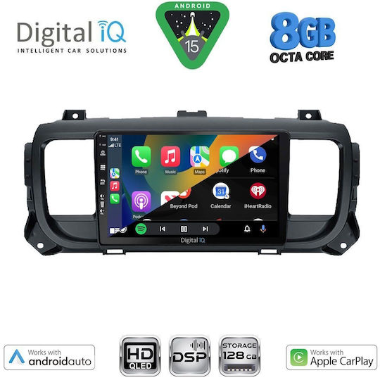 Digital IQ Sistem Audio Auto Pentru Toyota Proace 2016-2026 Bluetooth USB Wi-Fi GPS Apple CarPlay Android Auto Cu Ecran Tactil 9"