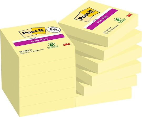 Post-it Αυτοκόλλητα Χαρτάκια Σημειώσεων σε Κύβο 90 Φύλλων Κίτρινα 4.7x4.7εκ.