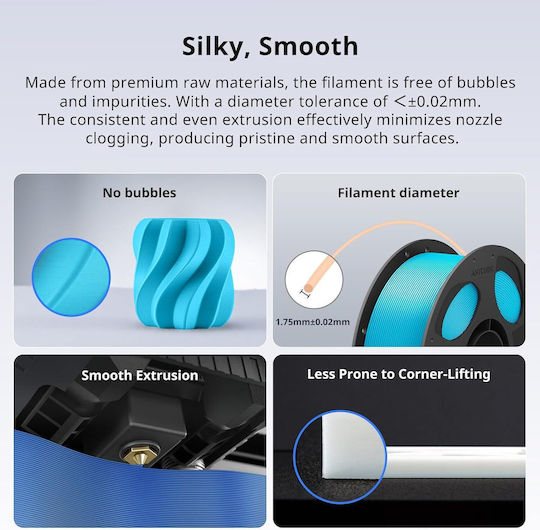 Anycubic PLA+ 3D Printer Filament 1.75mm Ideal Usage 1kg