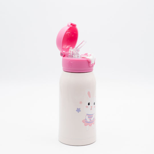 Sidirela Baby Rabbit Edelstahl Kinderlebensmittelbehälter Abendessen-Set 0.5Liter Thermisch Beiges