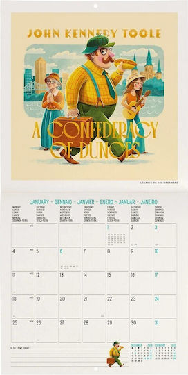 Legami Milano Buch Täglich Wandmontiertes Kalender 2027 18x18cm