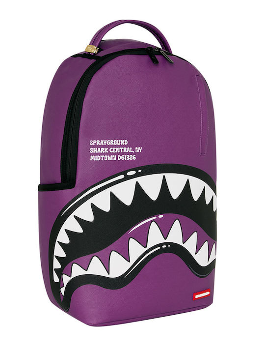 Sprayground Shark Central School Backpack Junior High - High School Shark Central Bubbly Purple
