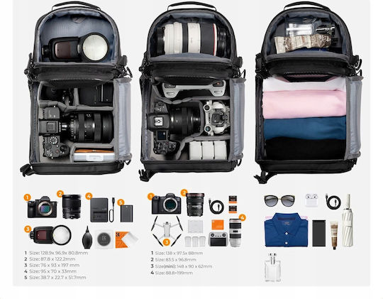 K&F Concept Wandrd Kamerataschen & -hüllen Rucksack Schwarz