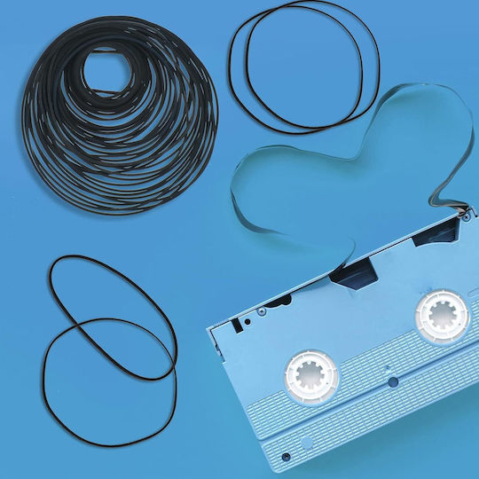Set 150 Square Rubber Belts Qfwdfctrenz Cassette Player Sizes 40-135 Mm Widths 1-3 Mm Replacement Transmission Belts
