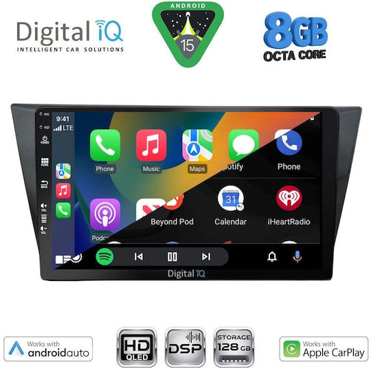 Digital IQ Ηχοσύστημα Αυτοκινήτου για Volkswagen Tiguan 2016-2024 με Clima (Bluetooth/USB/WiFi/GPS/Apple-Carplay/Android-Auto) με Οθόνη Αφής 10"