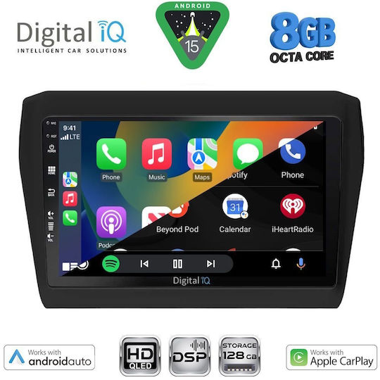 Digital IQ Автомобилна Аудио Система за Suzuki Swift 2017-2023 (Bluetooth/USB/Wi-Fi/GPS/Apple CarPlay/Android Auto) с Touch Screen 9"