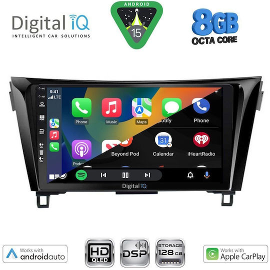 Digital IQ Автомобилна Аудио Система за Nissan Qashqai / X-Trail 2014-2021 (Bluetooth/USB/Вграден Wi-Fi/GPS/Apple CarPlay/Android Auto) с Touch Screen 10"