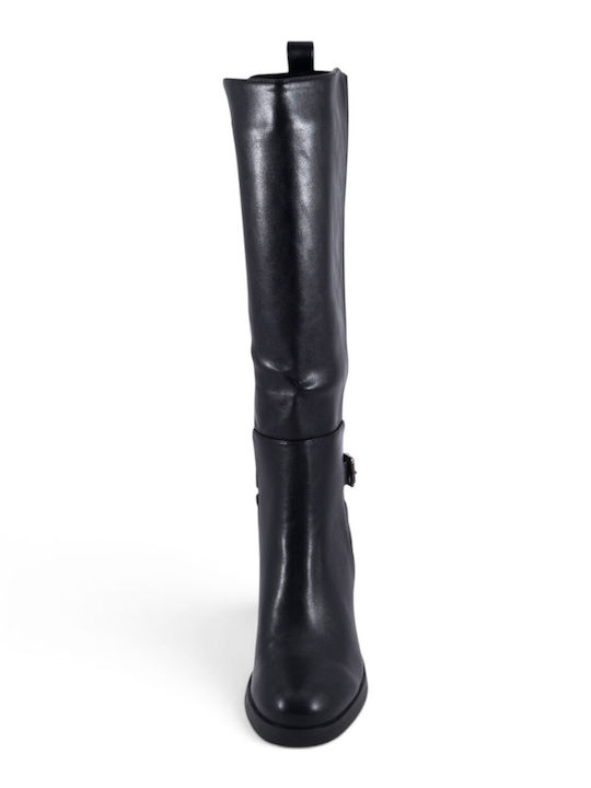 Women's Boots with Mid Heel & Rubber Black
