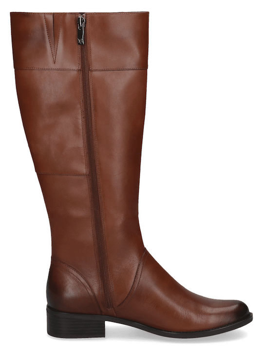 Leder Damenstiefel Tabac Braun