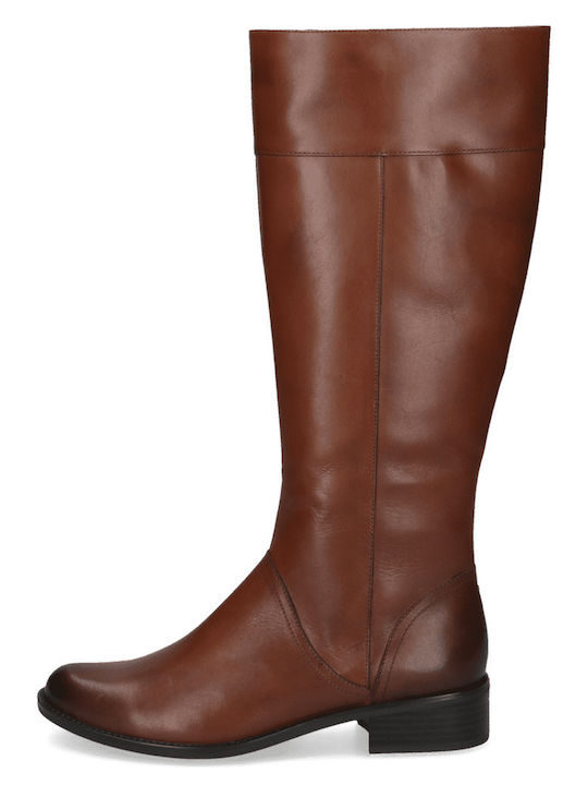 Leder Damenstiefel Tabac Braun
