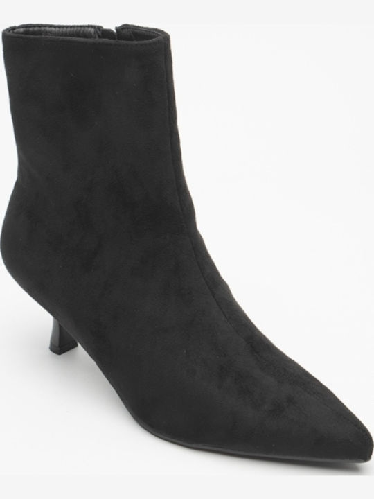Wildleder Stiefeletten Damen Schwarz