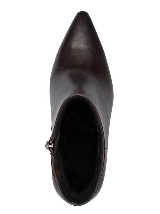 Leather Women's Ankle Boots Brown