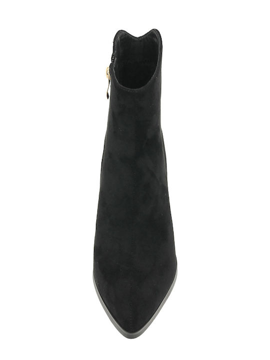 Tamesa Suede Women's Ankle Boots with High Heel Black