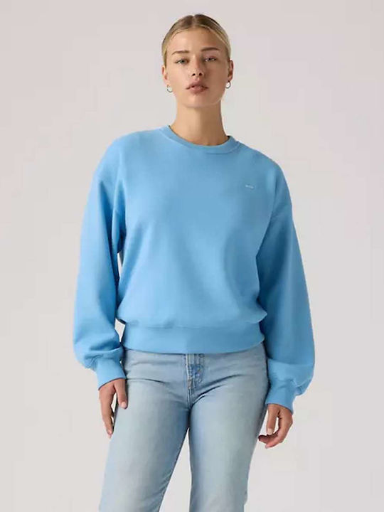 Everyday Crew Μακρύ Γυναικείο Φούτερ Blue
