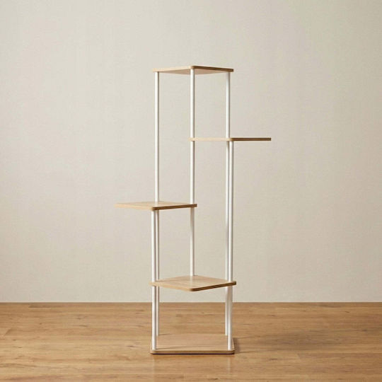 Edaxo Метална Поставка За Саксия Бяла 30x30x106см