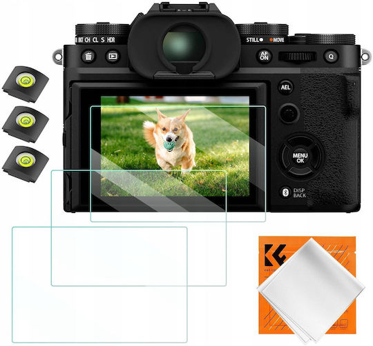 K&F Set of 3 9H Glass Screen Protectors 3 Cold Shoe Protectors Fujifilm X-T5 K&F Concept SKU.2196