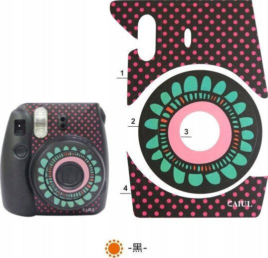 Loveinstant Skin Leather Sticker Fujifilm Instax Mini 8 Black