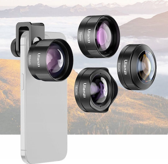 Ulanzi 16mm Wide Angle Lens Smartphone F008/cl-005 Professional Lens Mobile Phone